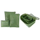 6Pcs/Set Storage Bag Clothing Sorting Bag Luggage Suitcase Packing Organizer for TravellingGreen