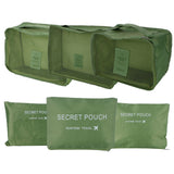 6Pcs/Set Storage Bag Clothing Sorting Bag Luggage Suitcase Packing Organizer for TravellingGreen - Rear View