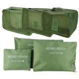 6Pcs/Set Storage Bag Clothing Sorting Bag Luggage Suitcase Packing Organizer for TravellingGreen - Close-Up Angle