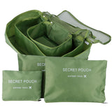 6Pcs/Set Storage Bag Clothing Sorting Bag Luggage Suitcase Packing Organizer for TravellingGreen - Low Angle
