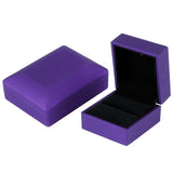 LED Jewelry Display Pendant Necklace Gift Box Ring Case Engagement Wedding SupplyPurple - Low Angle