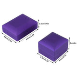 LED Jewelry Display Pendant Necklace Gift Box Ring Case Engagement Wedding SupplyPurple - Extra Image