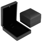 LED Jewelry Display Pendant Necklace Gift Box Ring Case Engagement Wedding SupplyBlack - 45-Degree Angle