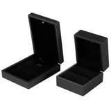 LED Jewelry Display Pendant Necklace Gift Box Ring Case Engagement Wedding SupplyBlack