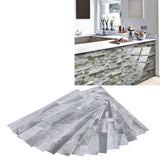 12Pcs PVC Tile Sticker Waterproof Self Adhesive Bathroom Kitchen Living Room Decor Floor Decal(KIT043 )