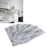12Pcs PVC Tile Sticker Waterproof Self Adhesive Bathroom Kitchen Living Room Decor Floor Decal(KIT043 )
