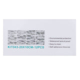 12Pcs PVC Tile Sticker Waterproof Self Adhesive Bathroom Kitchen Living Room Decor Floor Decal(KIT043 )