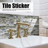 12Pcs PVC Tile Sticker Waterproof Self Adhesive Bathroom Kitchen Living Room Decor Floor Decal(KIT043 )