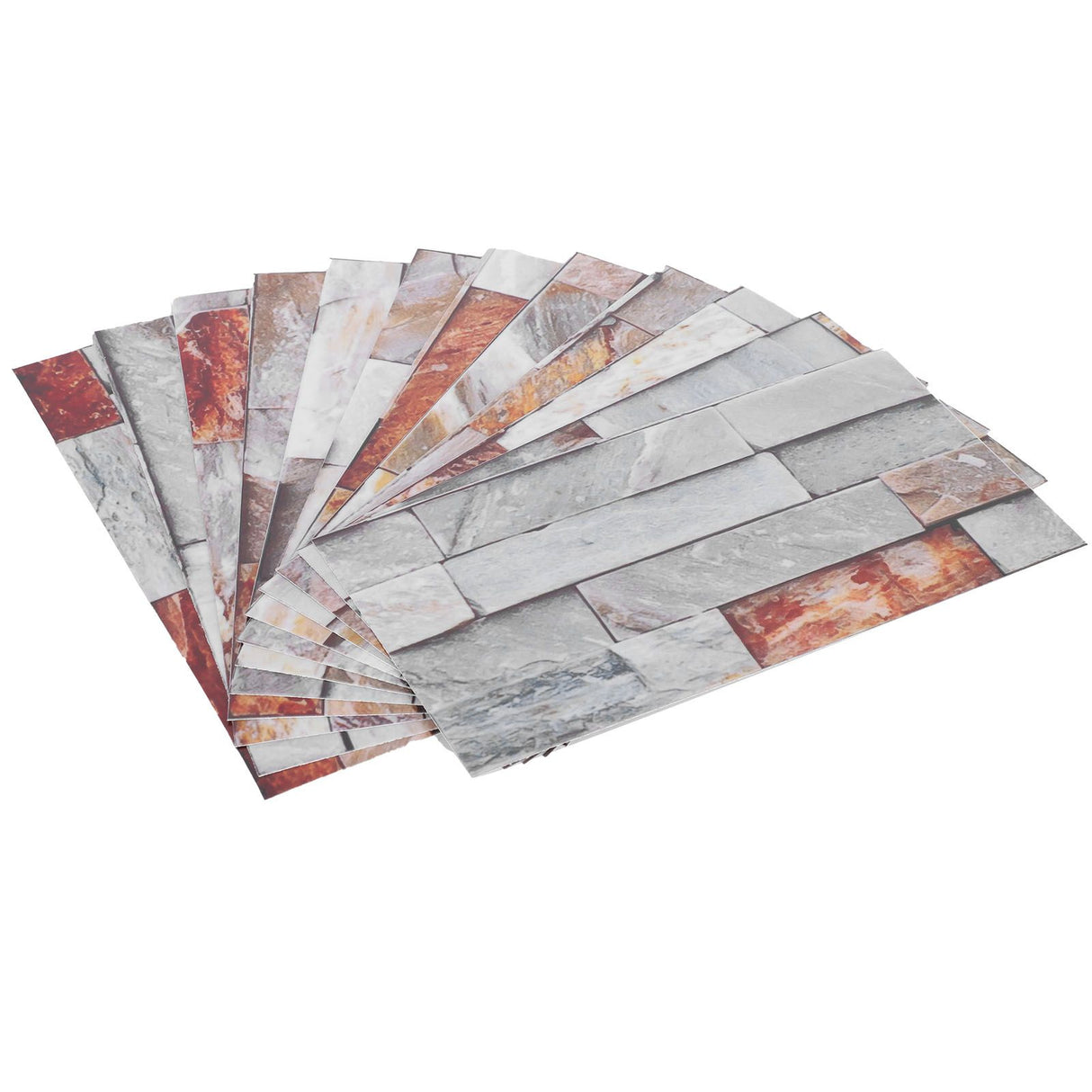 12Pcs PVC Tile Sticker Waterproof Self Adhesive Bathroom Kitchen Living Room Decor Floor Decal(KIT046 )