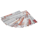 12Pcs PVC Tile Sticker Waterproof Self Adhesive Bathroom Kitchen Living Room Decor Floor Decal(KIT046 ) - 45-Degree Angle