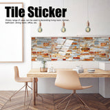 12Pcs PVC Tile Sticker Waterproof Self Adhesive Bathroom Kitchen Living Room Decor Floor Decal(KIT046 )