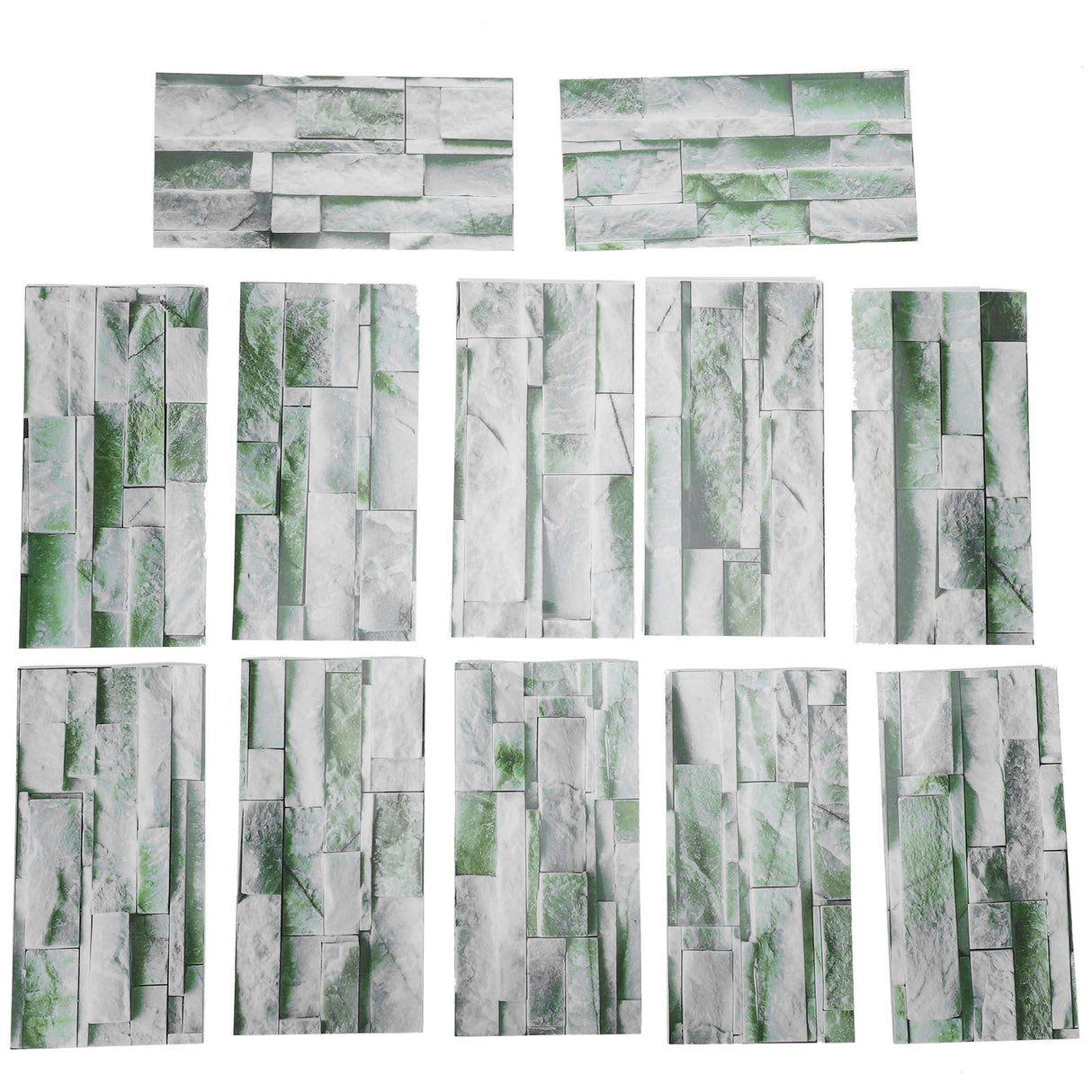 12Pcs PVC Tile Sticker Waterproof Self Adhesive Bathroom Kitchen Living Room Decor Floor Decal(KIT042 )