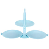 Fruit Tray Portable MultiLayer Folding Plate Modern Living Room Table Fruit Storage Basket(Blue ) - Rear View