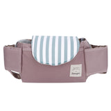 Baby Stroller Hanging Bag Organizer Universal Cup Holder Storage Bag Strollers AccessoryGreen Stripe