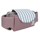 Baby Stroller Hanging Bag Organizer Universal Cup Holder Storage Bag Strollers AccessoryGreen Stripe