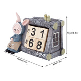 Cartoon Wood House Shaped Calendar Table Calendar for Living Room Crafts Decoration
