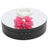 3 Speeds Electric Rotating Display Stand 360 Degree Turntable Jewelry Holder USB ChargingBlack