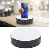 3 Speeds Electric Rotating Display Stand 360 Degree Turntable Jewelry Holder USB ChargingBlack