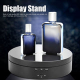 3 Speeds Electric Rotating Display Stand 360 Degree Turntable Jewelry Holder USB ChargingBlack