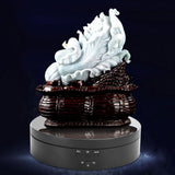 3 Speeds Electric Rotating Display Stand 360 Degree Turntable Jewelry Holder USB ChargingBlack