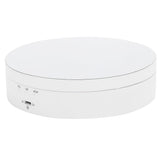 3 Speeds Electric Rotating Display Stand 360 Degree Turntable Jewelry Holder USB ChargingWhite