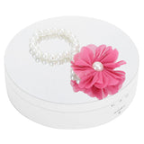 3 Speeds Electric Rotating Display Stand 360 Degree Turntable Jewelry Holder USB ChargingWhite - Close-Up Angle