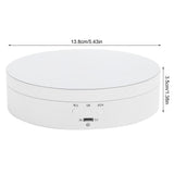 3 Speeds Electric Rotating Display Stand 360 Degree Turntable Jewelry Holder USB ChargingWhite - Extra Image