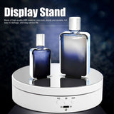 3 Speeds Electric Rotating Display Stand 360 Degree Turntable Jewelry Holder USB ChargingWhite