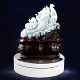 3 Speeds Electric Rotating Display Stand 360 Degree Turntable Jewelry Holder USB ChargingWhite - Extra Image