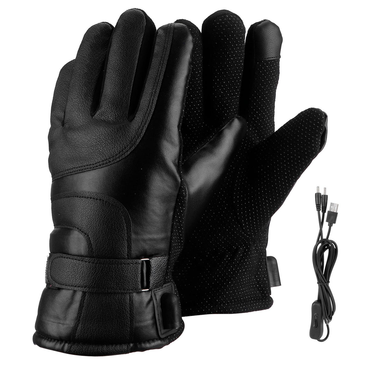 Winter Motorcycle Gloves Outdoor Electric Heating USB Powered Touch Screen Full Finger GlovesSwitch Version