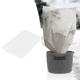 Plant Protection Drawstring Bag Outdoor Winter Reusable Anti Freeze Covers Protector(80x100cm )