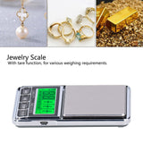 Electronic Jewelry Scale Pocket Digital Carat Scales with Green Backlight LCD Display0.01/200G
