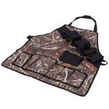 Multi-Pockets Apron 600D Oxford Fabric Camouflage Picnic Barbecue Aprons WaterproofReed Color - Front View