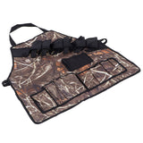 Multi-Pockets Apron 600D Oxford Fabric Camouflage Picnic Barbecue Aprons WaterproofReed Color
