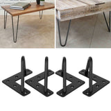 4Pcs Wrought Iron Table Leg U-Shaped Desk Support Legs Furniture Hardware AccessoriesS - Extra Image