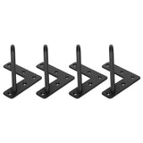 4Pcs Wrought Iron Table Leg U-Shaped Desk Support Legs Furniture Hardware AccessoriesS + Accessories - Low Angle