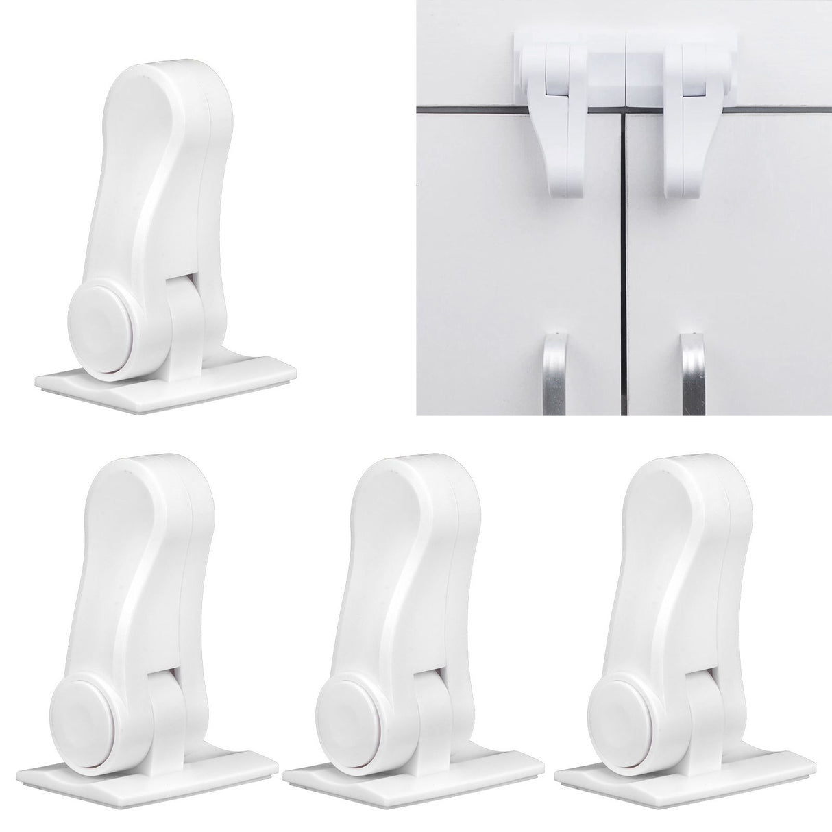 4Pcs Door Handle Child Safety Lock Baby Protector for Cabinet Wardrobe Drawer Window