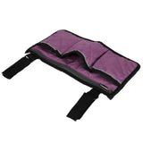 Multifunctional Wheelchair Side Hanging Bag Office Chair Storage Bag Armrest Pouch OrganizerPurple - Side View