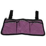 Multifunctional Wheelchair Side Hanging Bag Office Chair Storage Bag Armrest Pouch OrganizerPurple