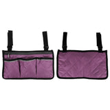 Multifunctional Wheelchair Side Hanging Bag Office Chair Storage Bag Armrest Pouch OrganizerPurple