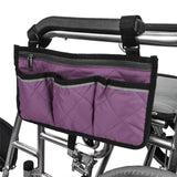Multifunctional Wheelchair Side Hanging Bag Office Chair Storage Bag Armrest Pouch OrganizerPurple - Extra Image