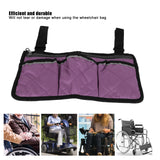 Multifunctional Wheelchair Side Hanging Bag Office Chair Storage Bag Armrest Pouch OrganizerPurple