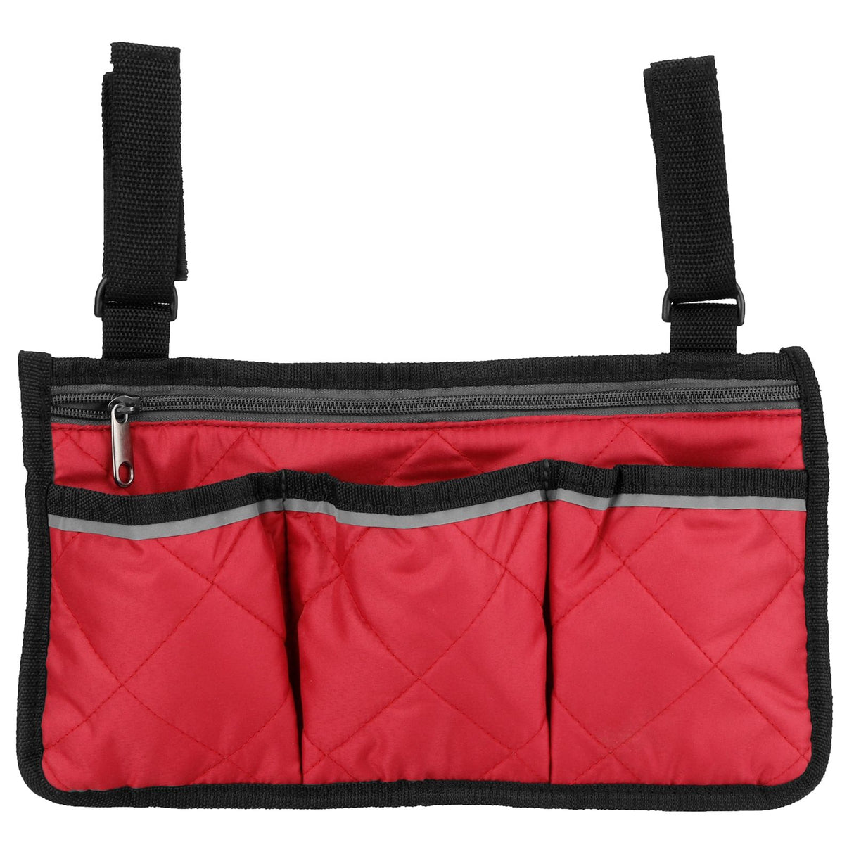 Multifunctional Wheelchair Side Hanging Bag Office Chair Storage Bag Armrest Pouch OrganizerWine Red