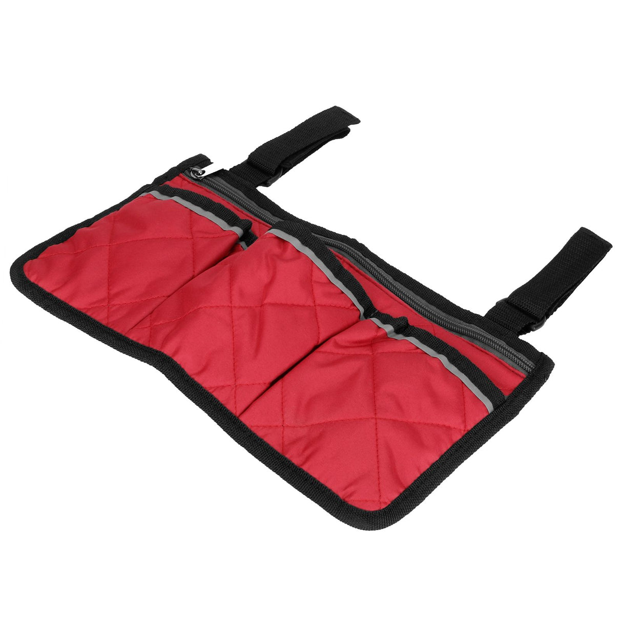 Multifunctional Wheelchair Side Hanging Bag Office Chair Storage Bag Armrest Pouch OrganizerWine Red