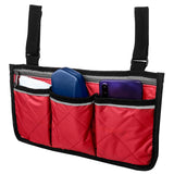 Multifunctional Wheelchair Side Hanging Bag Office Chair Storage Bag Armrest Pouch OrganizerWine Red - Extra Image