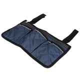 Multifunctional Wheelchair Side Hanging Bag Office Chair Storage Bag Armrest Pouch OrganizerNavy Blue
