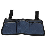 Multifunctional Wheelchair Side Hanging Bag Office Chair Storage Bag Armrest Pouch OrganizerNavy Blue