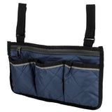 Multifunctional Wheelchair Side Hanging Bag Office Chair Storage Bag Armrest Pouch OrganizerNavy Blue
