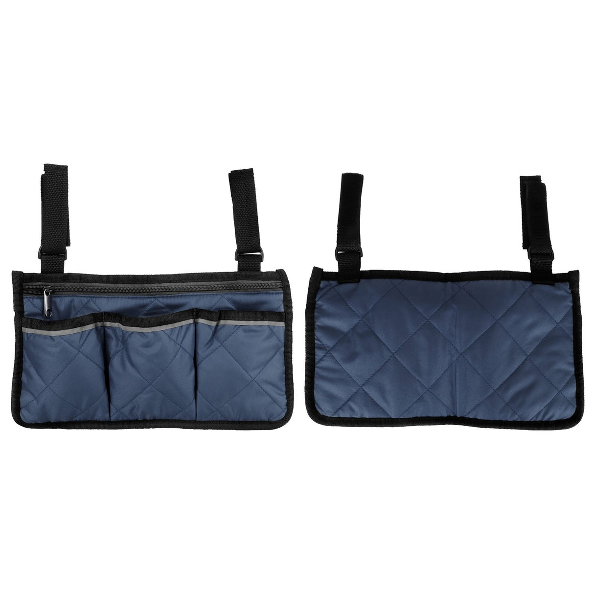 Multifunctional Wheelchair Side Hanging Bag Office Chair Storage Bag Armrest Pouch OrganizerNavy Blue