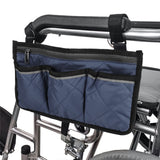 Multifunctional Wheelchair Side Hanging Bag Office Chair Storage Bag Armrest Pouch OrganizerNavy Blue
